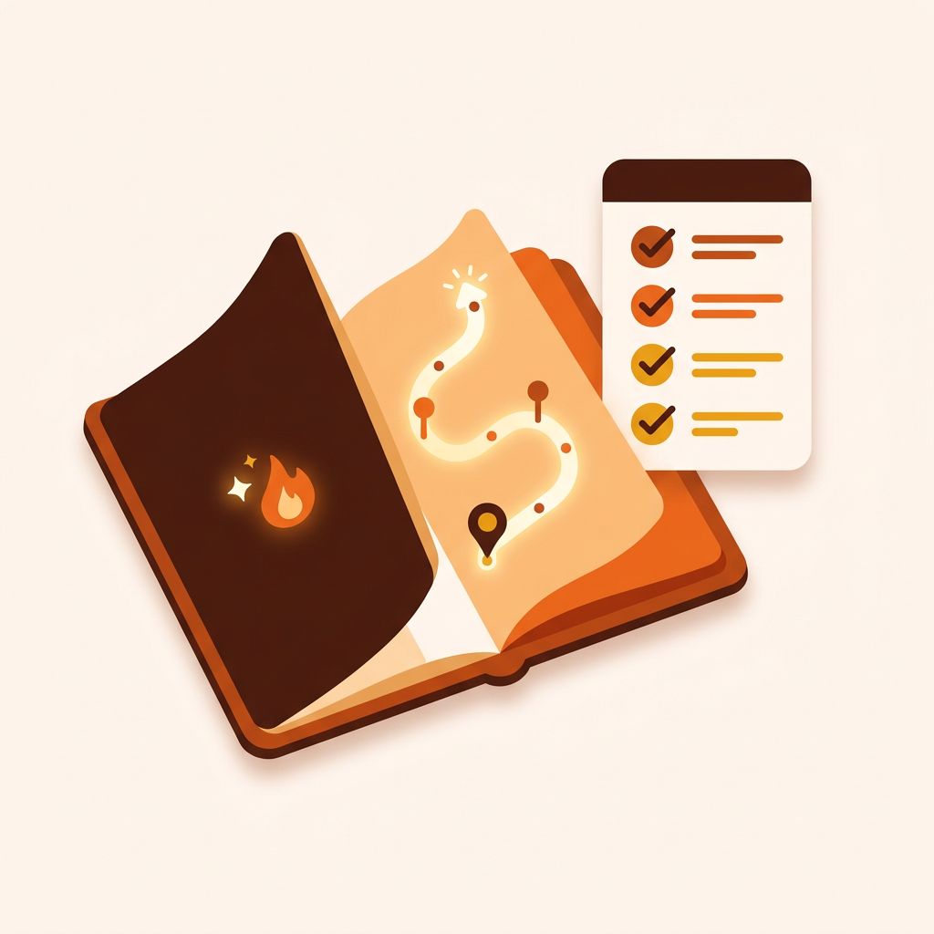 Ilustrasi Spark Playbook: dokumen arahan brand siap eksekusi